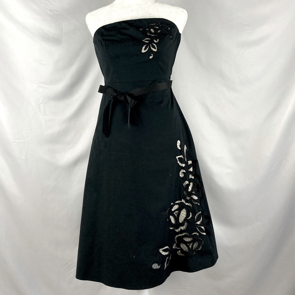 Vintage Y2K Express Strapless Garden Party Dress - Two Layers - Like New